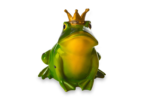 Figure from frog prince isolated on white background