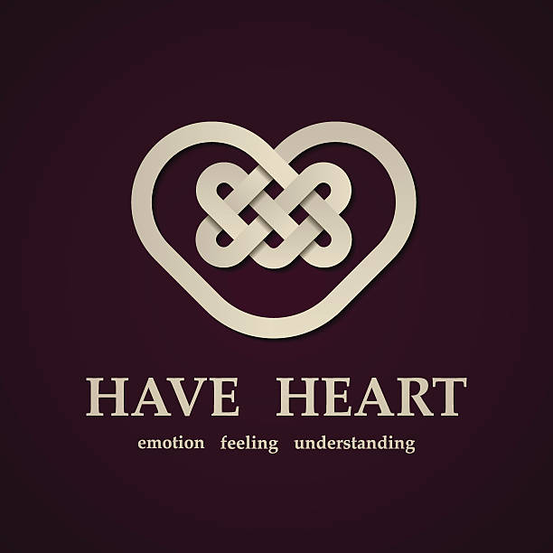 celtic heart symbol design template celtic heart symbol design template - illustration for the web celtic knot heart stock illustrations