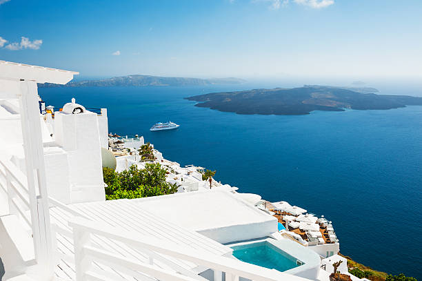 istock White architecture on Santorini island, Greece. 588386068