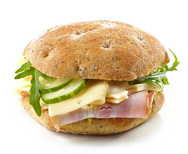 istock sandwich with bacon, cheese and cucumber 588386324