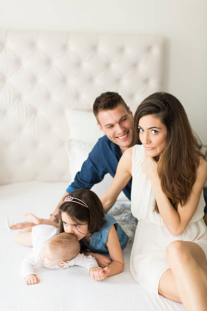 istock Happy family in the room 588389742