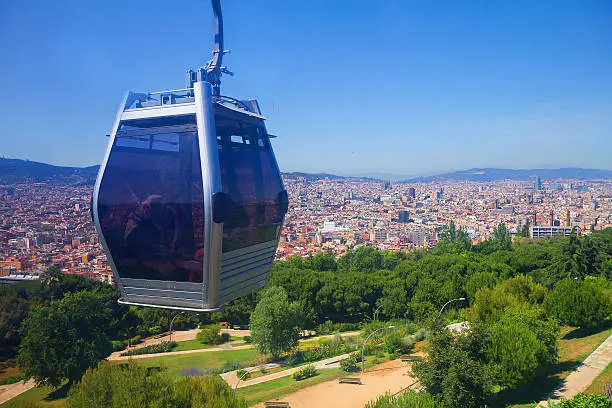 Photo of Barcelona. The view of the city from the funicular of Montjuic