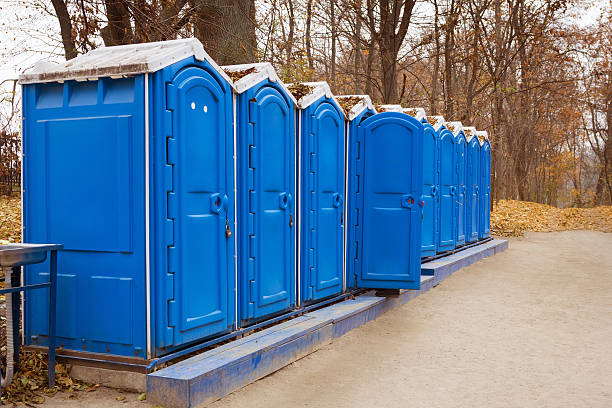 istock Row of bio toliets 588391792