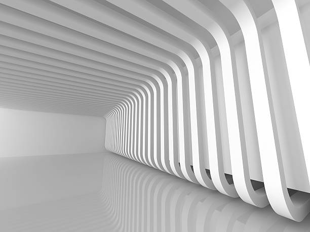 istock Abstract Futuristic Architecture White Background 588392166
