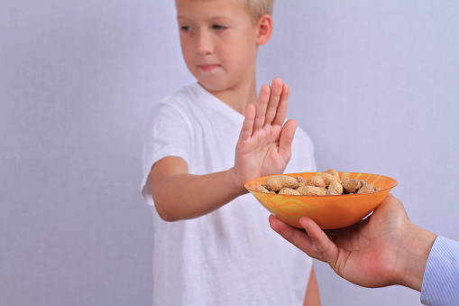 Peanut allergy concept