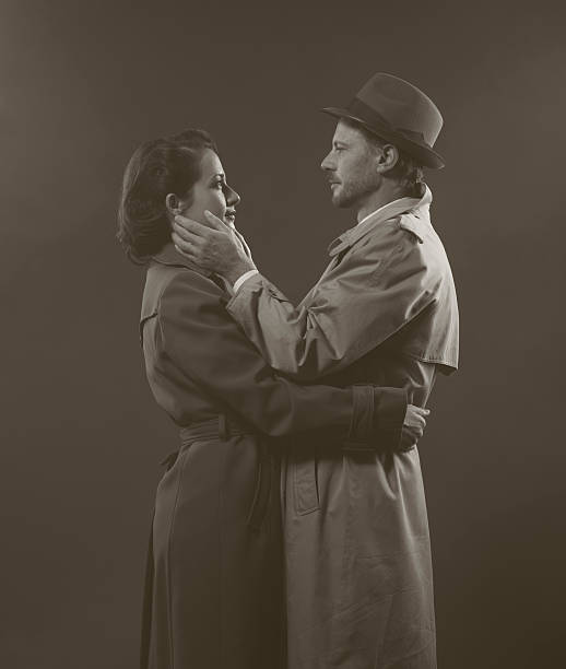 istock Film noir romantic scene 588396642