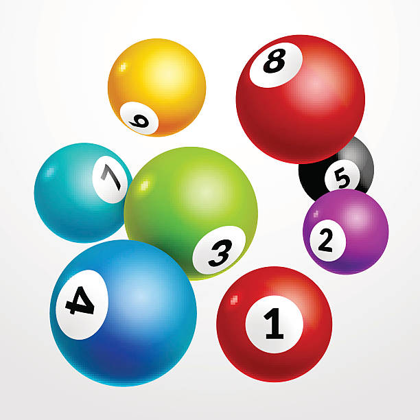 illustrazioni stock, clip art, cartoni animati e icone di tendenza di bingo lottery ball numeri sfondo. palle da gioco della lotteria. vincitore del lotto - lottery numbers