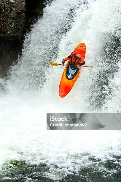 Waterfalls In Norway Stock Photo - Download Image Now - Kayak, Waterfall, Extreme Sports