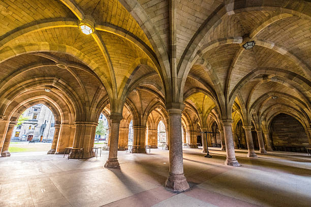 istock The University of Glasgow Cloisters, added grain effect. 588580648