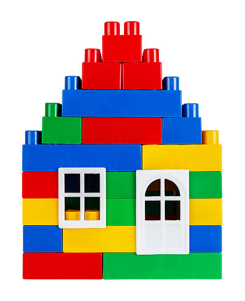istock House built of multi colored toy blocks 588581436
