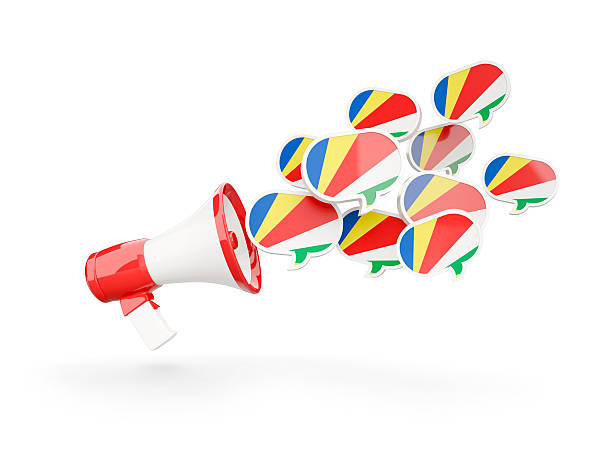 istock Megaphone with flag of seychelles 588584440