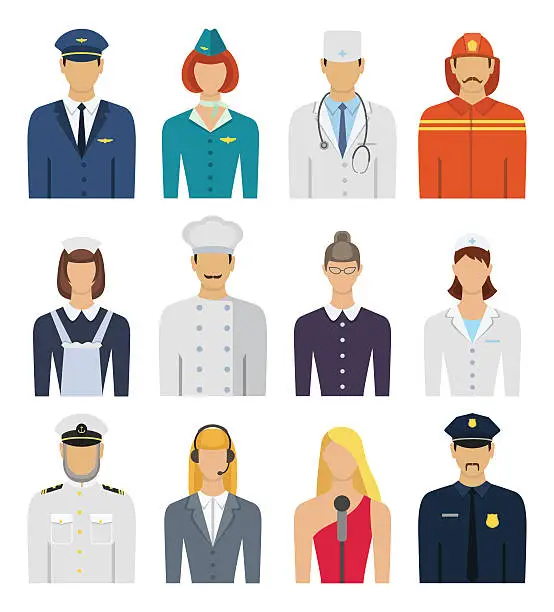 Vector illustration of profession people