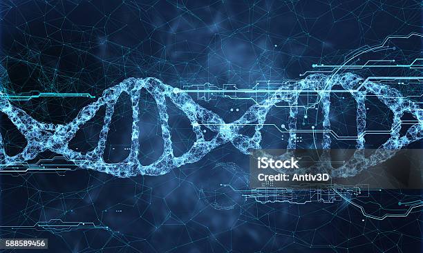 Dna Technology Hologram Stock Photo - Download Image Now - DNA, Hologram, Healthcare And Medicine