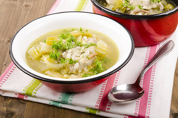 istock cock a leekie soup with leeks and celery 588590040