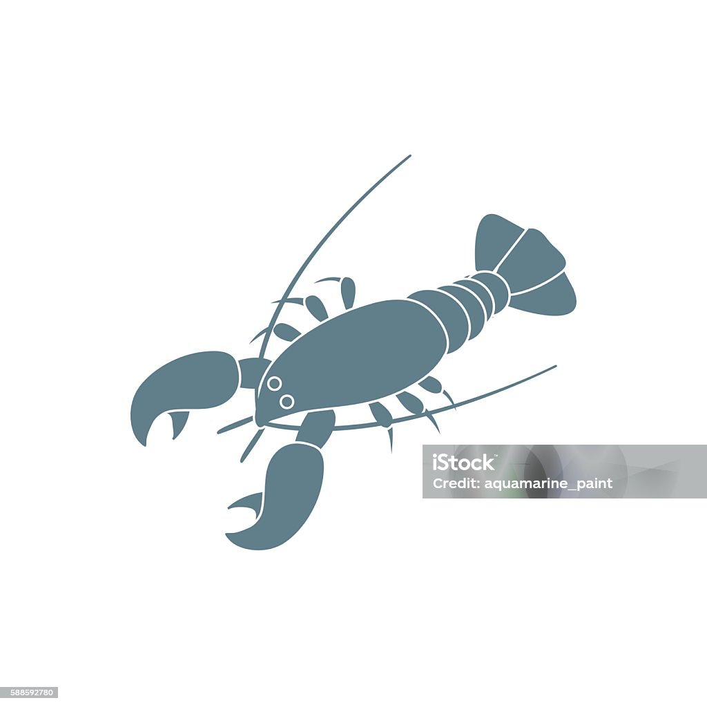Biểu Tượng Cách Điệu Của Một Con Tôm Hùm Màu Trên Nền Trắng Hình ...