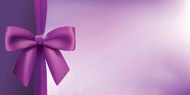 Vector illustration of Horizontal background with a satin bow in proportion of 1:2