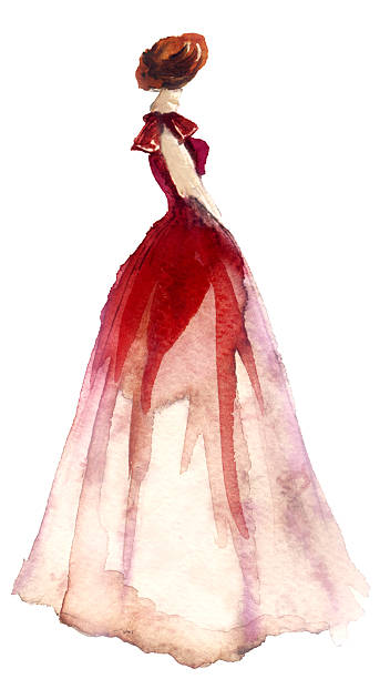 istock Watercolor sketch of fashion illustration 588594446