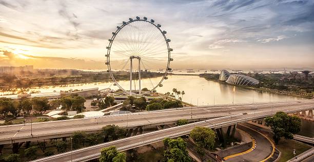 istock Singapore skyline in morning 588601260