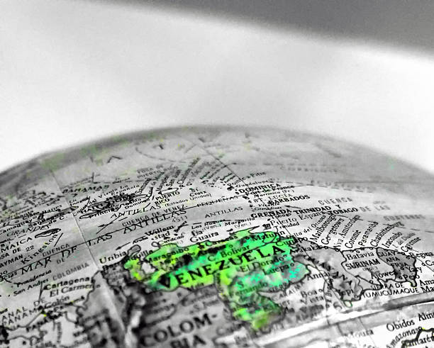 istock Green Venezuela on the world map 588602026