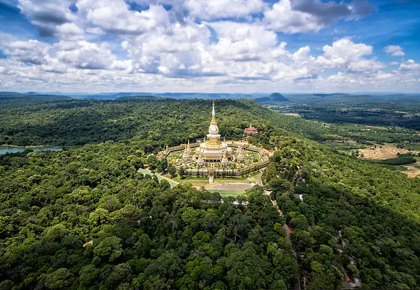 Photo of White pagoda in temple Phramahajedi Chaiyamongkol