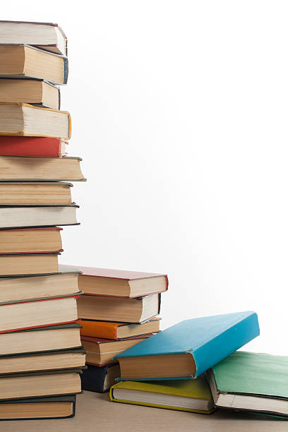 istock Stack of books isolated on white background. Education concept. Back 588607870