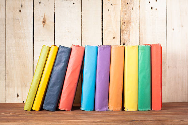 istock Stack of colorful books. Education background. Back to school. Copy 588608236