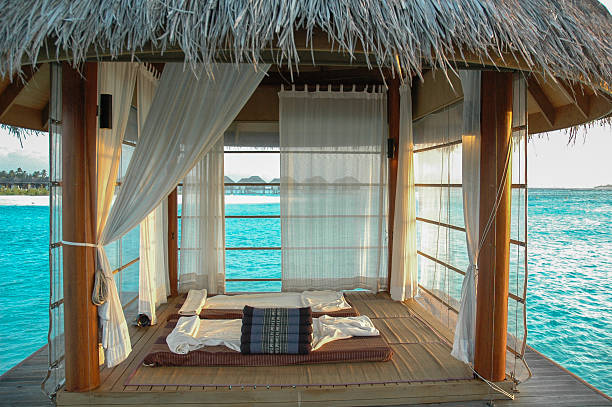 istock Relax under the straw roof in Maldives. 588609424