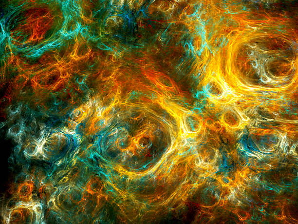istock Abstract colorful genesis in space fractal 588610836