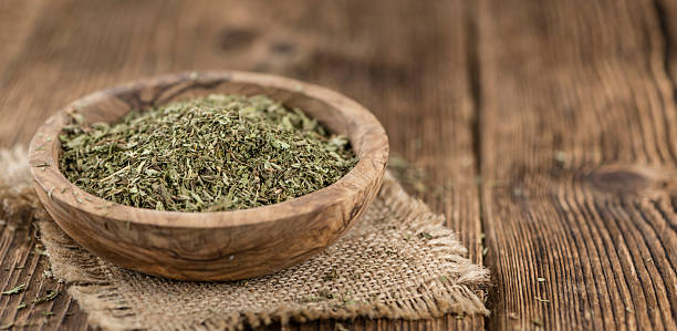 istock Portion of Stevia Leaves (dried, close-up shot) 588613278