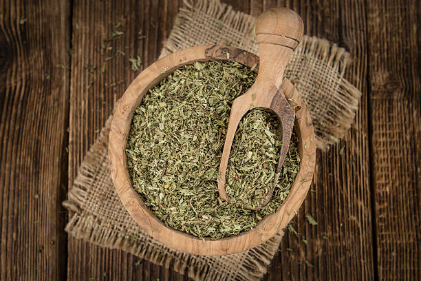 istock Heap of dried Stevia leaves 588613520