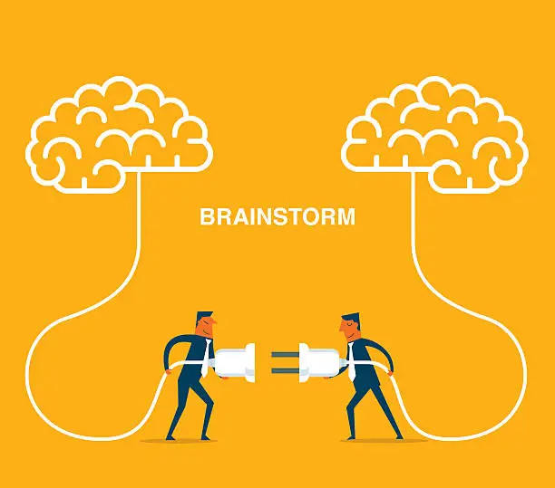 Vector illustration of Brainstorming