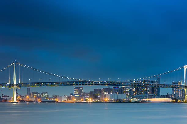 istock Night view of bridge 588615008