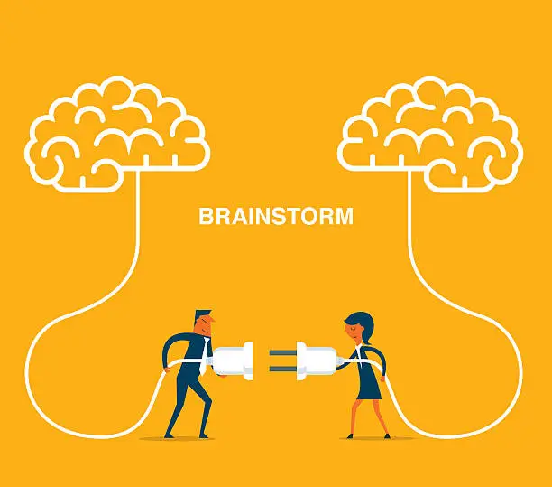 Vector illustration of Brainstorming