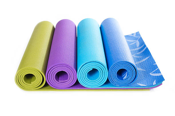 istock Yoga Mats and on white background 588618522