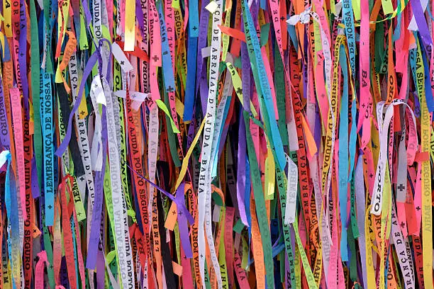 Photo of Senhor do Bonfim ribbon, or, in portuguese, Fitinha do Bonfim