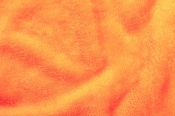 istock Orange curled shag carpet detail 588619530