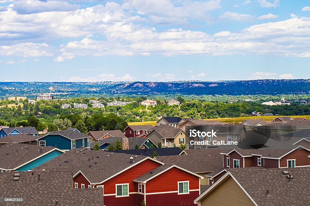 Rooftop views over Colorado Springs. Colorado, USA Colorado Springs Stock Photo