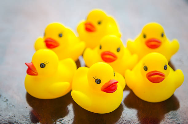 istock Duck dolls, toys for children. (Select focus). 588621740