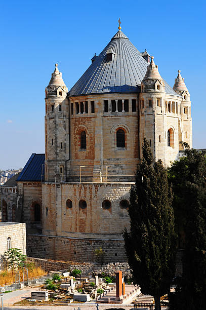 Chucrh Of Dormition Church of Dormition and Armenian Cemetery on Mount Zion tomb of the virgin mary in jerusalem stock pictures, royalty-free photos & images