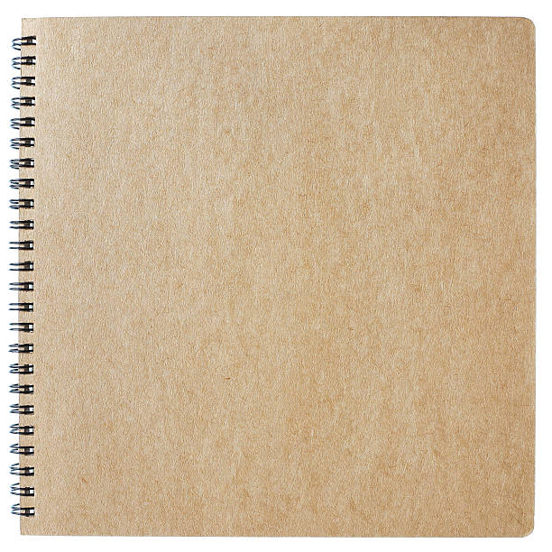 brązowy notatnik z segregator - spiral notebook spiral ring binder blank zdjęcia i obrazy z banku zdjęć