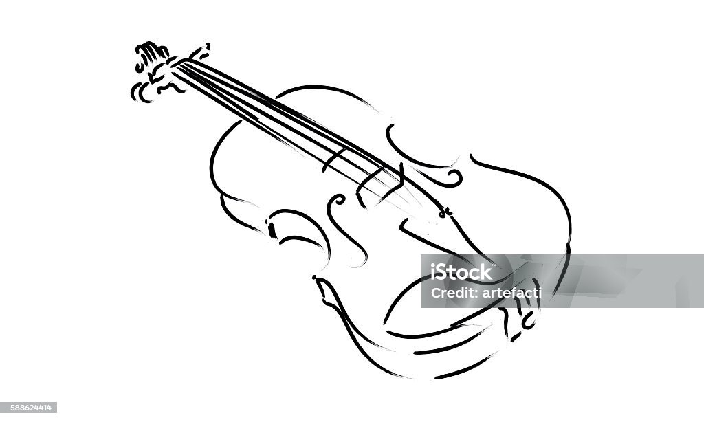 Nhạc Cụ Violin Vẽ Biểu Tượng Dấu Hiệu Âm Nhạc Cổ Điển Hình minh họa Sẵn có  - Tải xuống Hình ảnh Ngay bây giờ - iStock