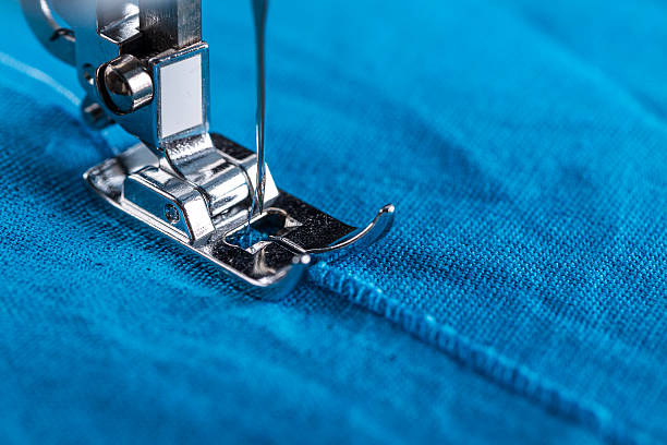 Presser foot and textile stock photo