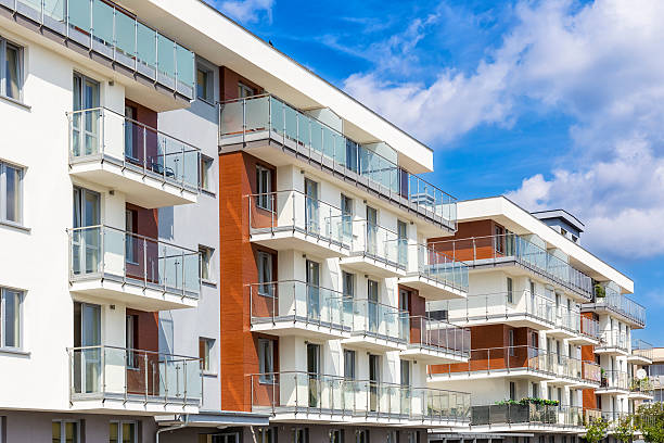 istock Modern apartment architecture, Warsaw, Poland 588625556