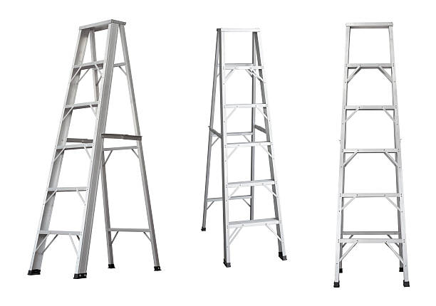 escalera aislados - ladder fotografías e imágenes de stock
