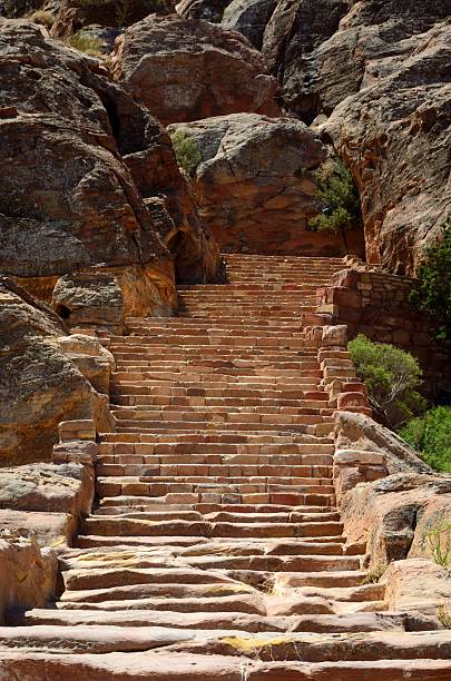 istock Stone stairs in Petra 588955634