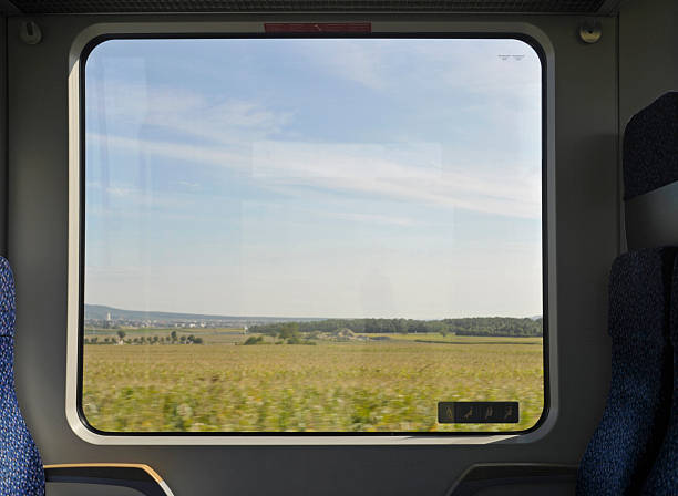train window stock photo