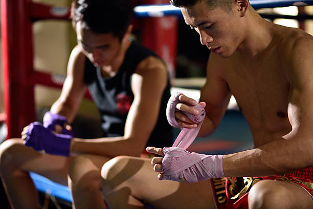 istock preparation of Thai boxing frighting 588956238