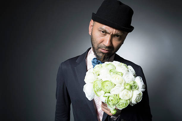 Dundee man with a bouquet for a marriage proposal