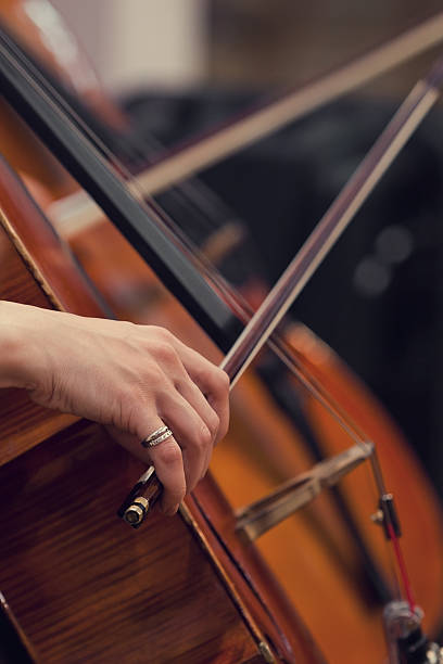 istock Hand girl playing the cello 588959092