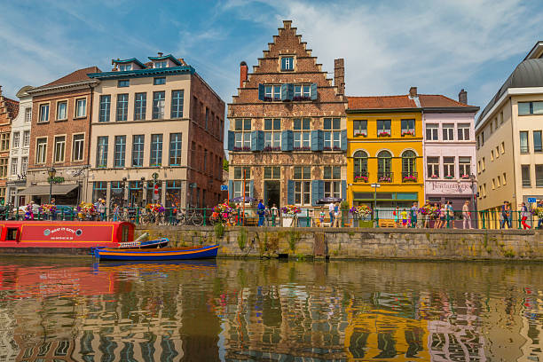 istock Nice view of Ghent Canals in Belgium 588963302
